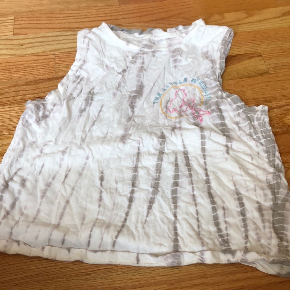 Disney little mermaid muscle tee with back cutout